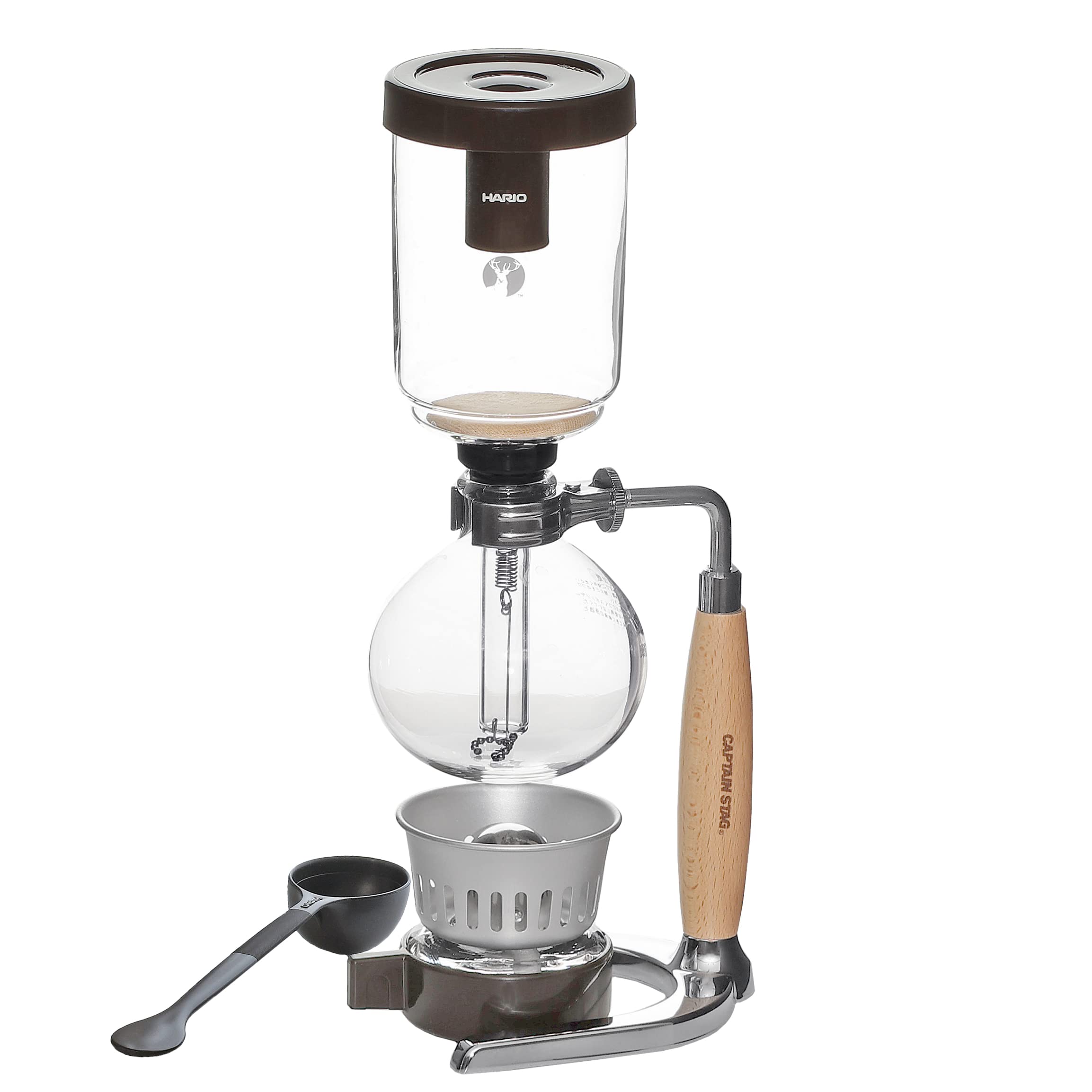 【送料無料】キャプテンスタッグ(CAPTAIN STAG) HARIOxキャプテンスタッグ コーヒー 珈琲 サイフォン ペーパーフィルター付き 木柄 日本製 UW-3552