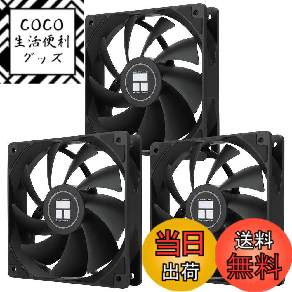 樂天商城 - 【送料無料】Thermalright TL-C12C CPUファン 120mmケースクーラー、4ピンPWM静音コンピュータファン、S-FDBベアリング付き、最大1550RPM冷却ファン（3個）
