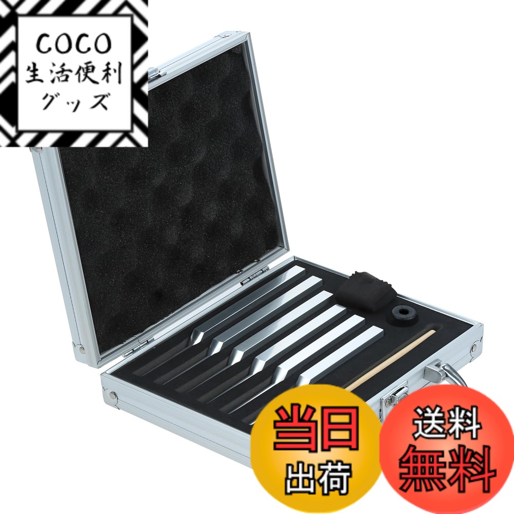 【送料無料】Dreld 音叉のセット6個 528 Hzチューニングフォーク リラックス ヒーリングための音叉楽器（UT 396 Hz, RE 417 Hz, MI 528 Hz, SOL 639 HZ, FA 741 HZ, LA 852 HZ）アルミニウム製 ギフトボックス付き 音叉セット ハンマー クリーニングクロス