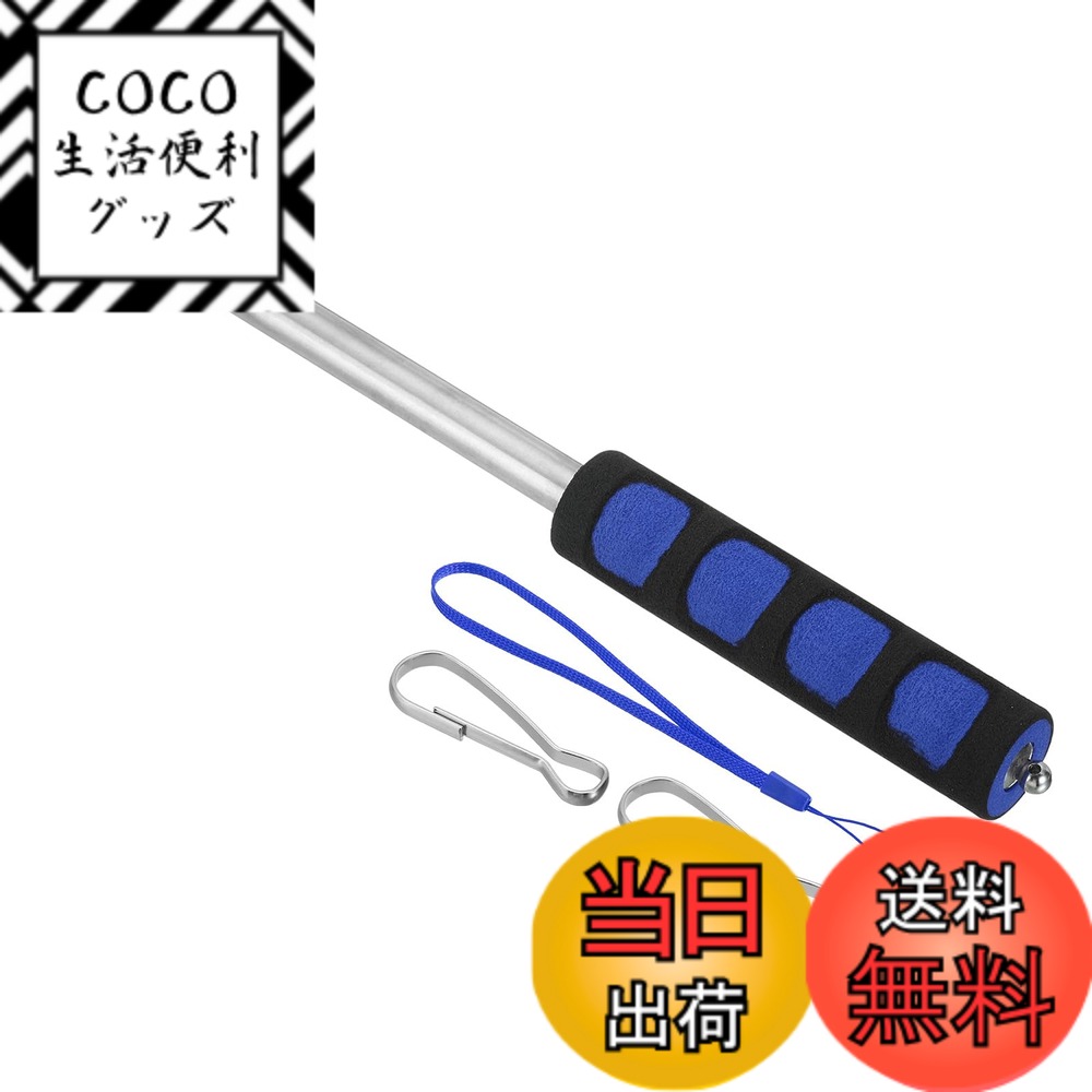 【送料無料】PATIKIL 1.4M/4.6フィート 伸縮式ハンドヘルド旗竿 スポンジハンドル付き  ...