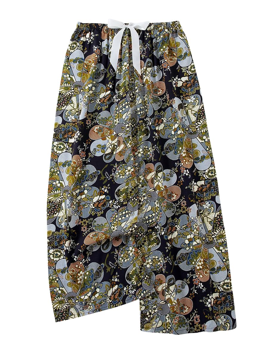 【送料無料】[Euyqs] ルームパンツ 広い脚 レーヨン 涼しい快適な 体型カバー リラックス ルームパンツ (#640, M)