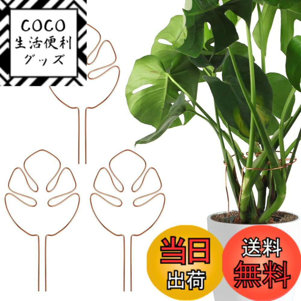 商品情報商品の説明主な仕様 【商品の仕樣】高さ：28cm 幅さ：15cm（約50cm植物対応する） 裹サイズ：31cm*15cm*2cm 重さ：190g 内容含む：3本入り【高品質素材】このプラントサポートポールは、曲げ可能なアルミニウム合金製で、曲げ角度を調整可能、成長段階の期間約50cm高さ植物対応する、倒れ防止。【適用対象】主に成長期のモンステラ・デリシオサまたはモンステラに似た植物の倒れ防止を目的としています。モンステラ、ポトス、トマトなどの着生植物や蔓性の観葉植物の栽培に適しています、庭園の美しさをさらに演出します。【耐湿性】錆びない設計を採用し、雨を気にせず屋外で使用できます。【品質＆配達迅速】：商品の品質には万全を期しておりますが、万一商品が破損・汚損していた場合、またはご注文と異なる場合は、「注文履歴」→「出品者に連絡する」から弊店にお問い合わせをお願いいたします、12時間以内対応させていただきます。