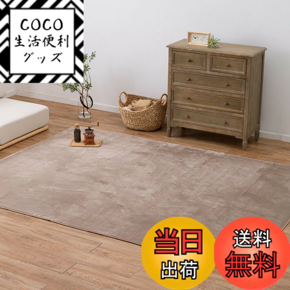 Accord - 【送料無料】萩原 ラグ 「メレンゲタッチ3種_3ミリ、低反発、極厚」 色：ベージュ、サイズ：185 x 240 cm (長方形)