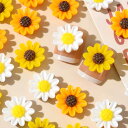 ネイルパーツ 【5個入】ひまわり デコパーツ フラワー 夏ネイル SUNフラワー ワンホンネイル セルフネイル デコパーツ ネイルアート材料 ジュエリー ピアス ハンドメイドアクセサリー SABOE