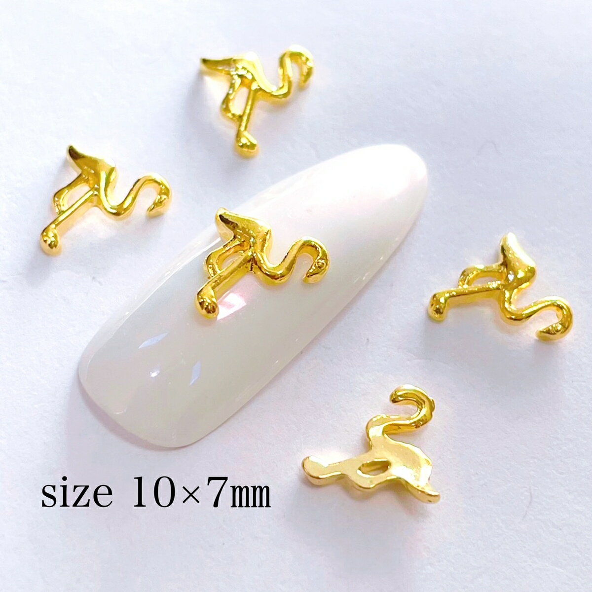 ネイルパーツ【5個】フラミンゴ メタルパーツ ...の紹介画像2