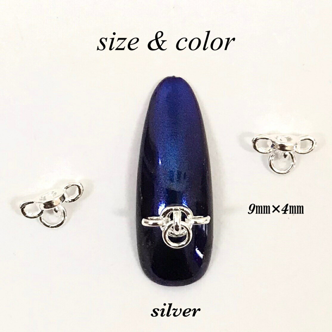 ネイルパーツ 【5個セット】ボディピアス ドアノック Gold シルバー ゴールド メタルパーツ ネイルピアス　スタッズ デコ レジン材料 ゴージャス インパクト抜群 ネイルアクセント SABOE