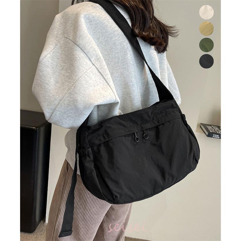 ショルダーバッグ レディース ラウンドショルダーバッグ 2WAY ポケット付き 大きめ ボディバッグ 旅行バッグ 軽量 撥水加工 通勤 通学 送料無料(4.0)