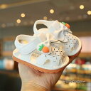笛入りサンダル ベビーシューズ サンダル 笛付き靴 音鳴る ファーストシューズ 笛入りシューズ 女の子 リボン キッズ 赤ちゃん つま先保護 柔らかい 可愛い 夏