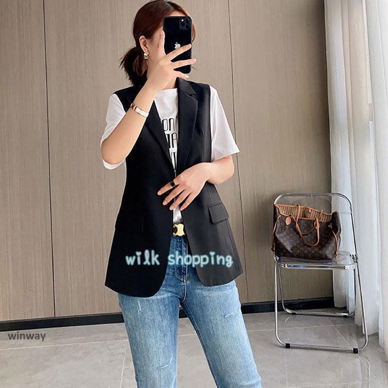 ジレ ロングジレ レディース ロングベスト ベスト ロング丈 羽織 着痩せ フォーマル 通勤 ビジネス ゆったり ジレベスト 前開き ノースリーブ