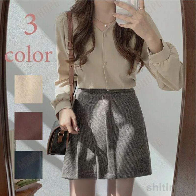 レディース 韓国ファッション ニット レイヤード風 セーター ボーダー柄 ざっくり ゆるシルエット 長袖 トップス カジュアル 大人女子 学生 スタイリッシュ デ