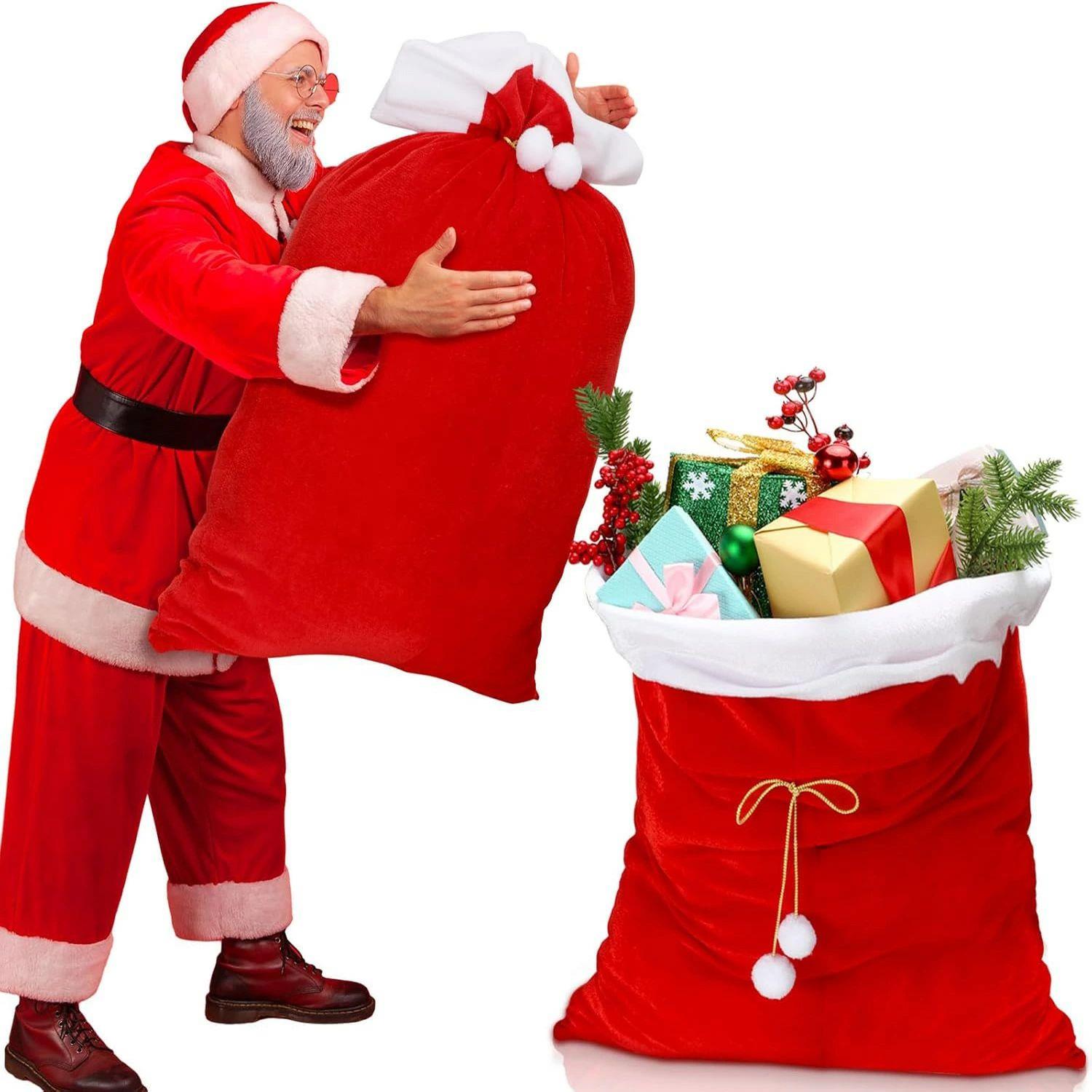 樂天商城 - 飾り 袋 70*100cm/70*50cm ラッピング プレゼント クリスマス 巾着 収納 雑貨 包装 バッグクリスマス ギフト 大きな巾着キャンディバッグ フワフワ 大容量 フランネル