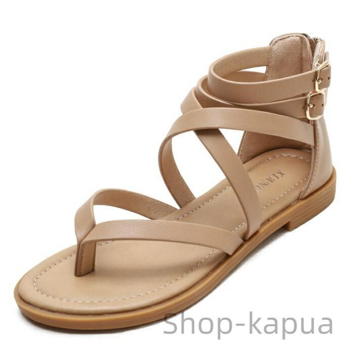Sandal Boots - 【送料無料】春夏 厚底サンダル ヒール2cm ペタンコ 歩きやすい ブーツサンダル ヒール フラットシューズ ボヘミアン風 ビーチサンダル レディース トングサンダル ブーツサンダル