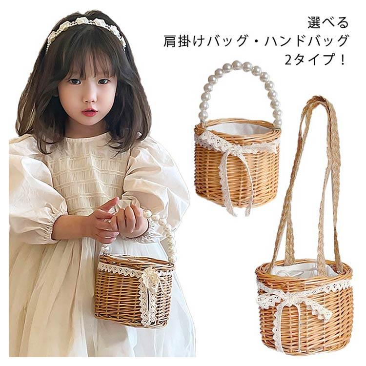 かごバッグ 女の子 浴衣 軽い ショルダーバッグ ハンドバッグ 手提げ 子ども用 小...