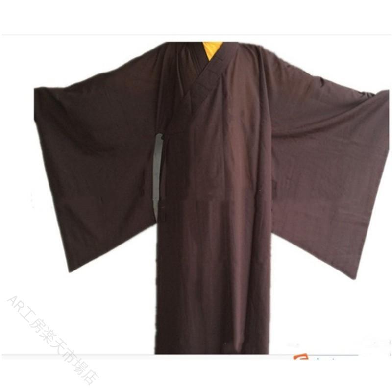 Rakuten - 僧侶服 男女兼用 夏用 居士服 海青衣 法衣 麻素材 透けにくい ロング丈 通気性 軽量 涼しい 普段使い 礼拝用 和風 黄色 ブラウン 黒 涼やかに纏う、麻の風合いと通気性で夏も快適。透けにくく上品なロング丈、礼拝から日常まで品格を保つ男女兼用法衣。