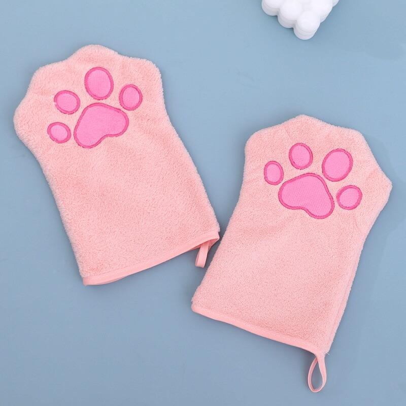 【2個セット】ペット用洗浄手袋 猫犬用シャンプーグローブ 猫の入浴手袋 犬用の保...