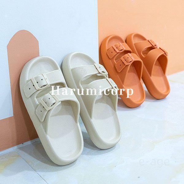 ビーチサンダル レディース メンズ 5色 スリッパ 夏用 23?28cm サンダル 靴 ルームシューズ 洗える シャワー 浴室 カップル 女性用 男性用 厚底 バススリッパ