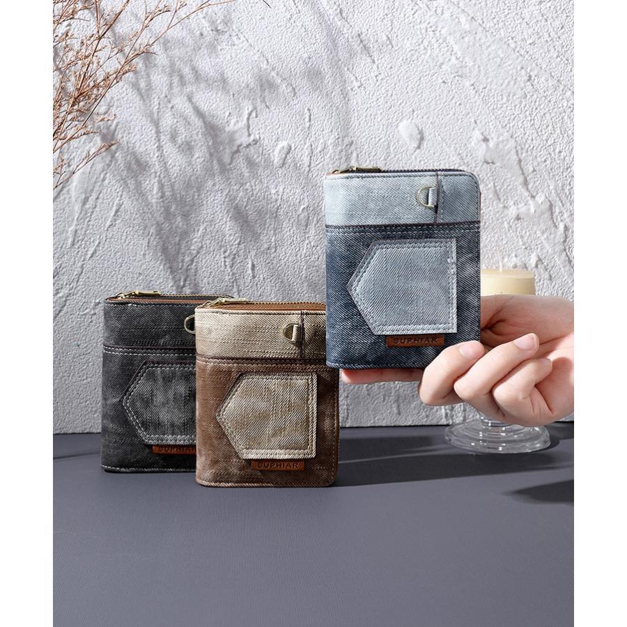 2つ折り財布 メンズ ウォレット さいふ pu ファイナー 北欧風 小銭入れ カード入れ コンパクト カジュアル 軽量 高校生