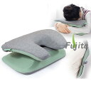 お昼寝まくら枕 極上肌触り オフィス デスク 仮眠用 うつぶせ枕 背当てクッション 2way デスクピロー 旅行 携帯 デスク用枕 快眠グッズ(3)