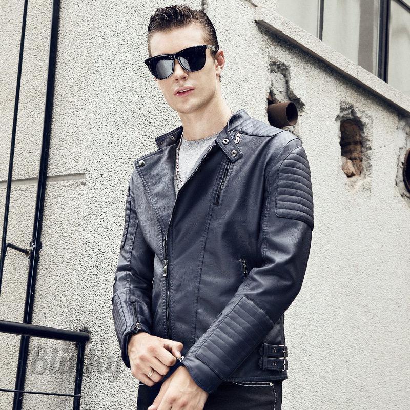 レザージャケット メンズ 秋冬 裏起毛 アウター 革ジャン PUジャケット ライダースジャケット レザーコート 立ち襟 おしゃれ 防寒