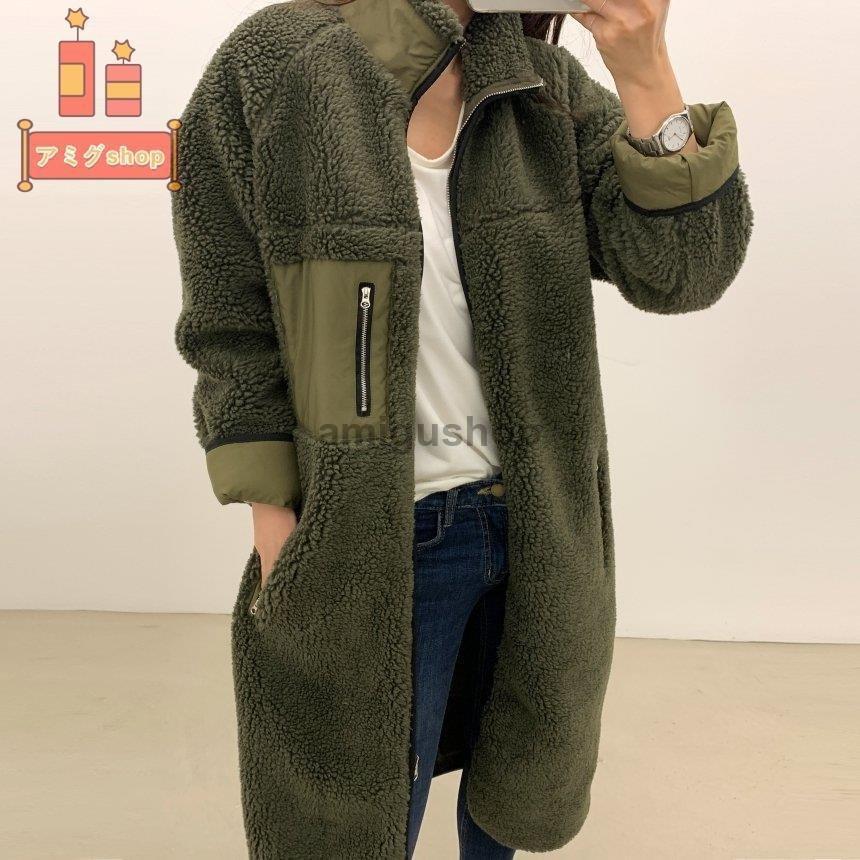 乐天商城 - ボアコート レディース アウター ホワイト グリーン イエロー ロング もこもこ フェミニン