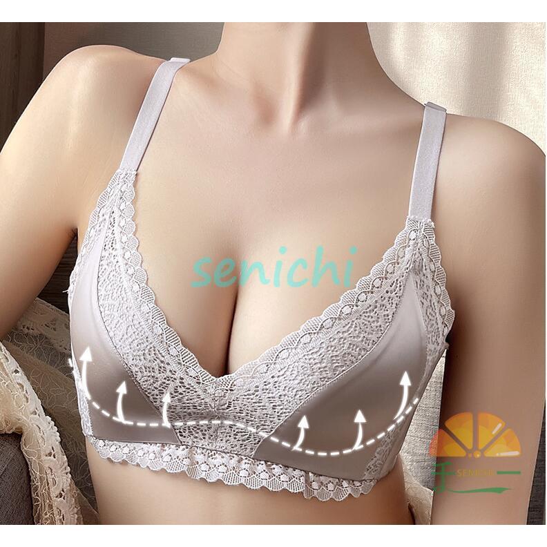 シームレス ブラジャー ショーツセット レディース 盛れる ノンワイヤー 脇肉スッキリ 補正下着 谷間 20代 30代 40代 coco520-10006587 coco-ailes サンプル画像2