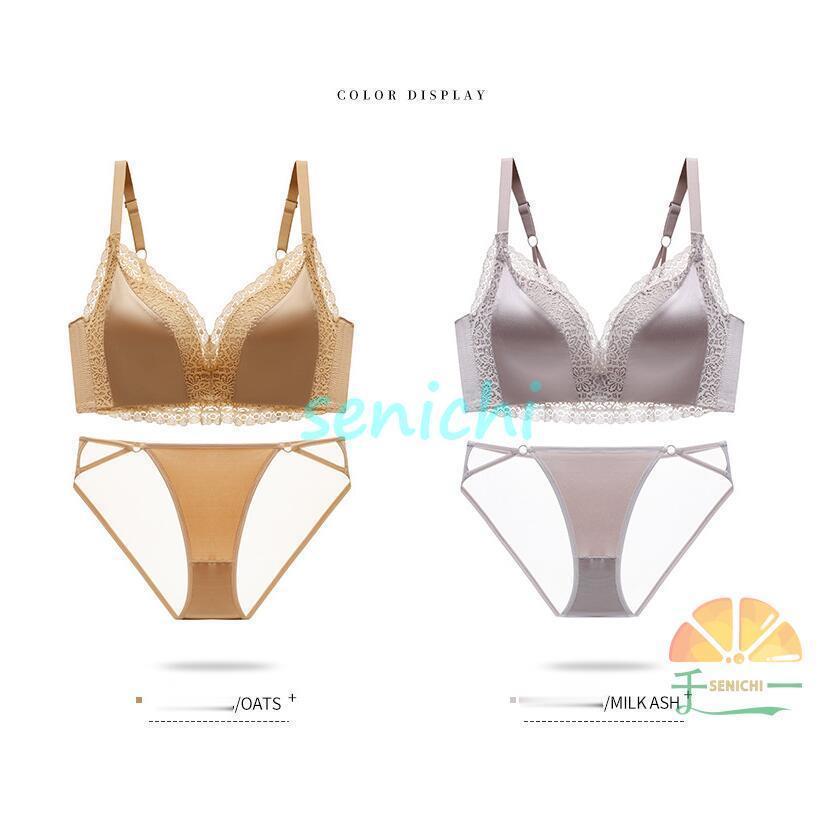 シームレス ブラジャー ショーツセット レディース 盛れる ノンワイヤー 脇肉スッキリ 補正下着 谷間 20代 30代 40代 coco520-10006587 coco-ailes サンプル画像3