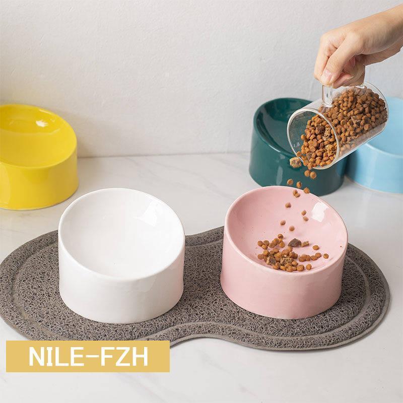 食べやすい猫食器陶器フードボウル犬...