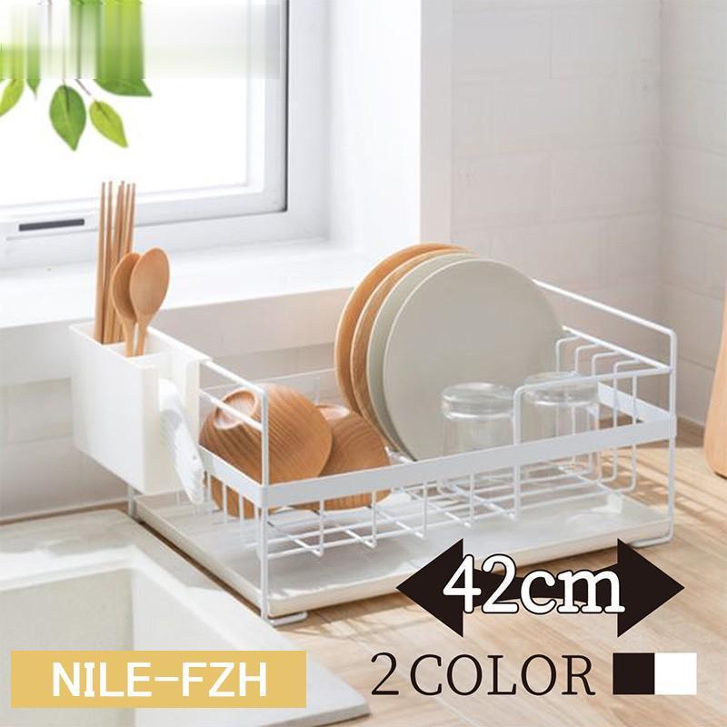 水切りラック 水切りかご トレー シンク上 キッチン 台所 シンク 収納 北欧 おしゃれ 箸立て ふきん掛..