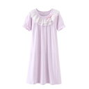 パジャマ キッズ 女の子 通販 半袖 ワンピース 150 140 130 120 110 cm センチ ルームウェア 子供服 部屋着 子ども 可愛い 春 春夏 ナイトウェア 夏用(4)