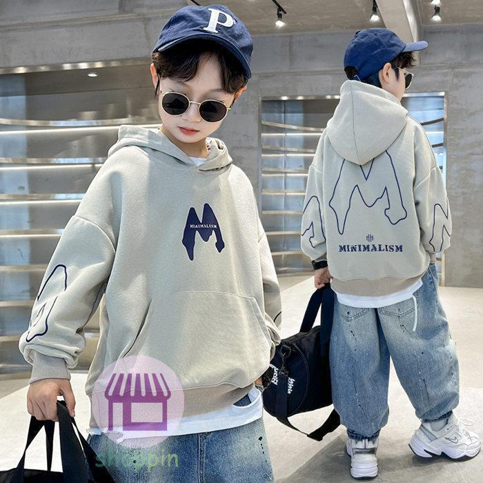 子供服 パーカー キッズ トレーナー フード付き 男の子 女の子 春秋 カジュアル トップス 長袖 小学校 ..