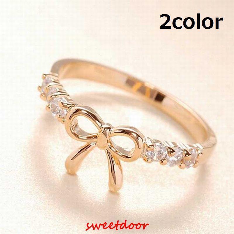 樂天商城 - 指輪 リング レディース 女性 婦人 アクセサリー リボン かわいい シンプル カジュアル プレゼント ギフト 贈り物 おしゃれ