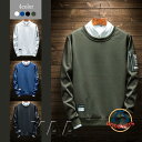 トレーナー メンズ スウェット プリント トップス 春服 春物 長袖 クルーネック カジュアル 売り尽くし 返品交換不可