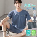 ルームウェア 上下セット メンズ パジャマ T ハーフパンツ 夏用 部屋着 ラウンジウェア 吸汗速乾 短パン 半ズボン 父の日