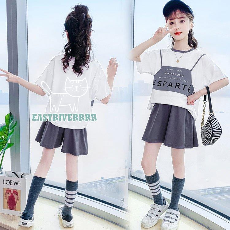 セットアップ 韓国子供服 ジャージ キッズ 女の子 上下セット 半袖 春夏 トップス Tシャツ ハーフパンツ 短パン スポーツウェア 部屋着 可愛い おしゃれ 新作
