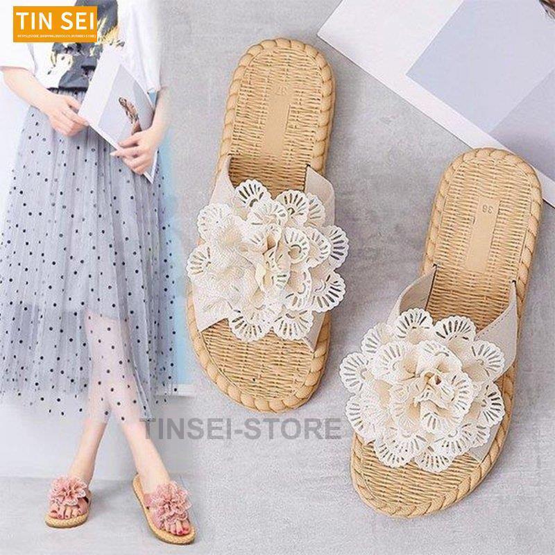 サンダル レディース スリッパ 花柄 サマーサンダル ぺったんこ スリッパ ビーチサンダル 花柄サンダル レトロ 美脚