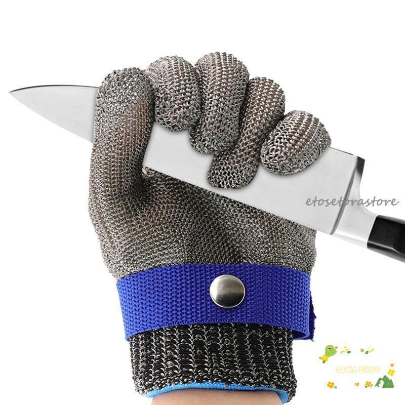 防刃手袋 軍手 耐カット手袋 耐切創手袋 作業用手袋 切れない 片手 左右兼用 布手袋付き 丈夫 金属メッシュ 仕事 ガーデニング キッチン