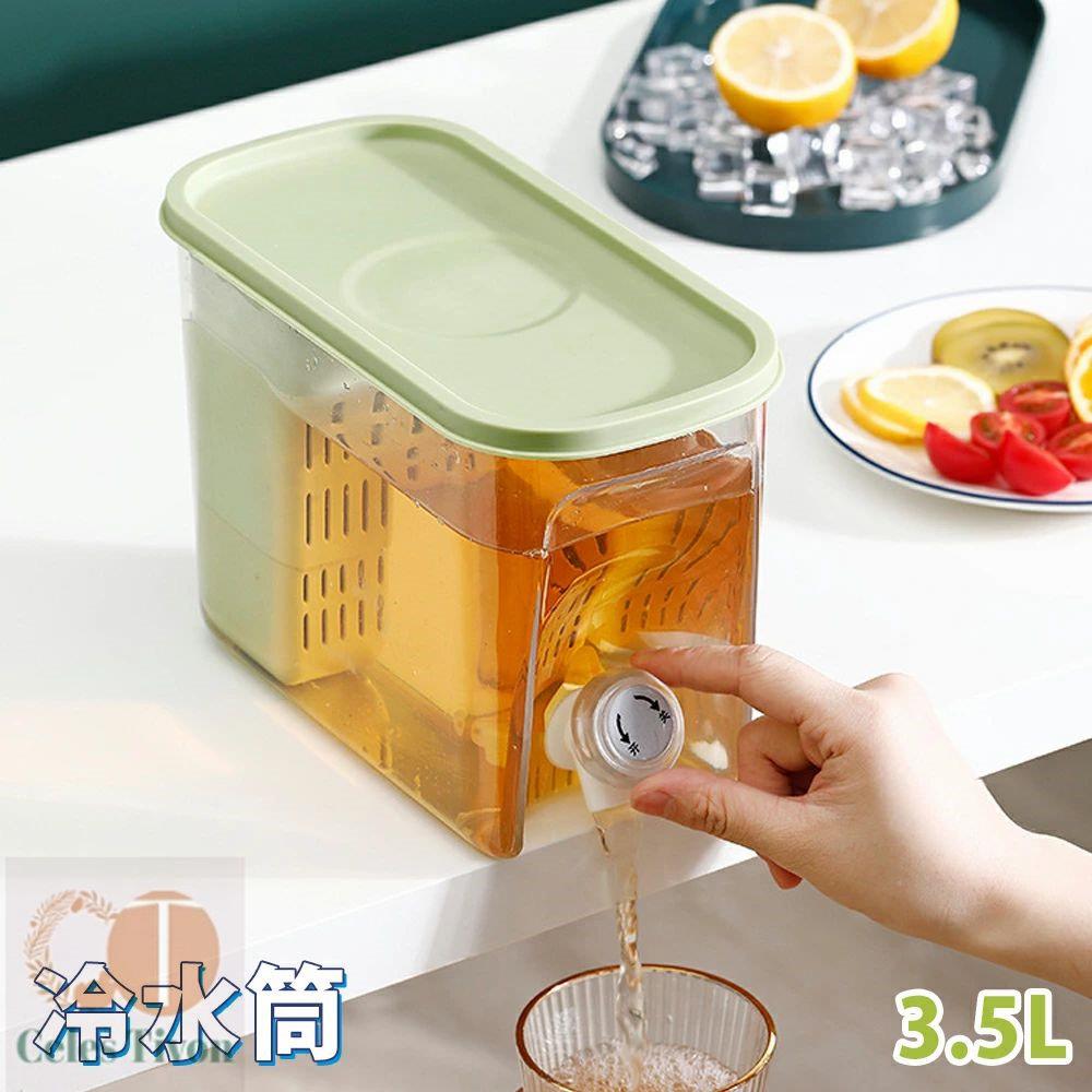 乐天商城 - 冷蔵庫 ポット 麦茶ポット 3.5L 冷水筒 蛇口付き 大容量 ピッチャー 冷水ポット ドリンクサーバー 耐熱 耐冷 食洗機対応冷水筒 横置き 洗いやすい 飲料水 お茶 炭酸 冷蔵庫に入れる 水差し プラスチック PP材質 軽量 耐久性 おしゃれ 水筒 ビール樽飲料ディスペンサー