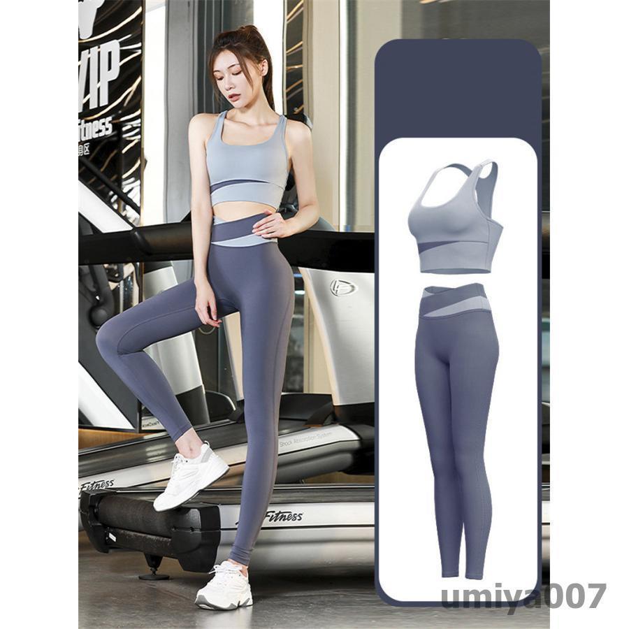 【トップス＋パンツ】ヨガウェア 2点セット フィットネスウェア レディース スポーツブラ レギンス ジムウェア 伸縮性 吸汗速乾 ランニング coco520-10018152 coco-ailes サンプル画像3