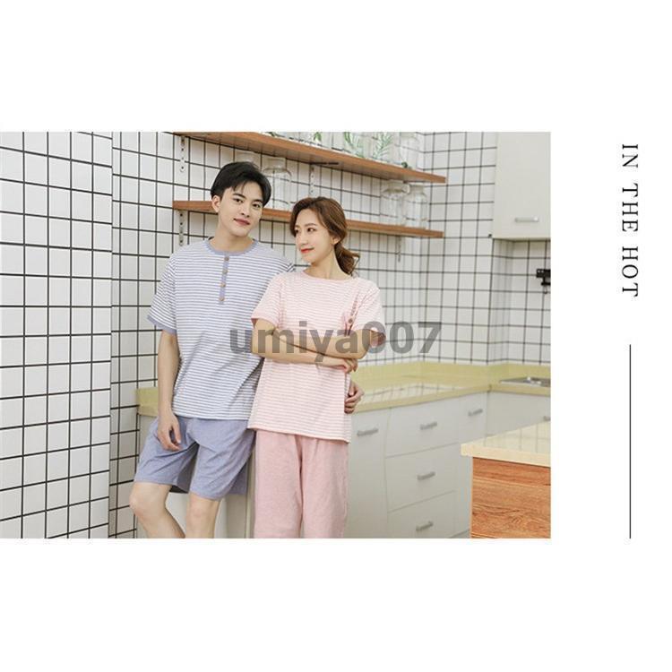 パジャマ カップル 夏 ペアパジャマ ルームウェア レディース メンズ 恋人 お揃い セット 半袖 Tシャツ 短パン 上下セットアップ 部屋着 おしゃれ 寝間着 薄手