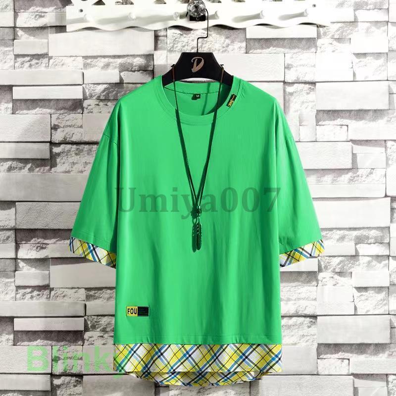 Tシャツ 7分袖 メンズ 七分丈tシャツ 無地 おしゃれ 綿100% 大きいサイズカジュアル トップス 涼しい ユニフォーム かっこいい 夏服