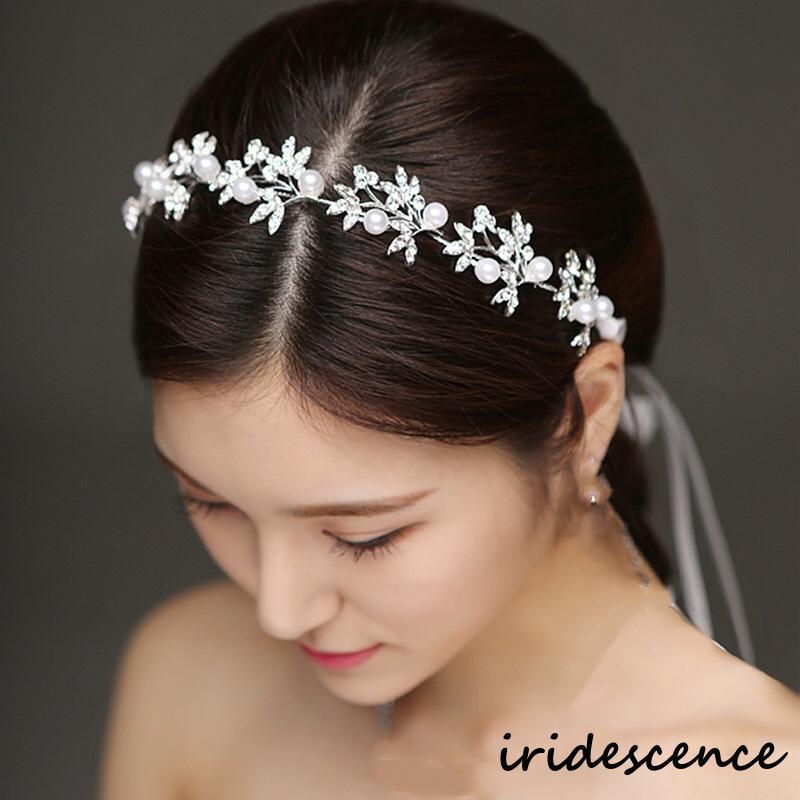 Rakuten - カチューシャ レディース ヘアアクセサリー ヘッドドレス ブライダル 結婚式 花冠 パール調 ラインストーン フォーマル きれいめ 発表会 かわいい