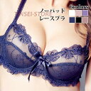 ブラ&ショーツセット ノーパッド ブラジャー 美胸 透け感 総レース