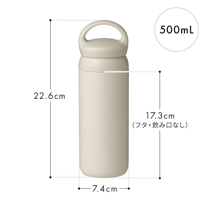 水筒 おしゃれ 500ml 【365日出荷】 持ち手 ハンドル マグボトル 真空二重構造 ス...