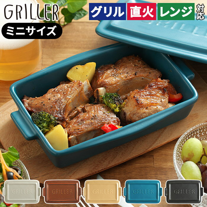 電子レンジ 用 グリルパン レンジグリルパン 【レシピ付 送料無料】 フタ付き グリルプレート 耐熱 ミニサイズ 蓋付き おしゃれ グリラー イブキクラフト 蒸し料理 レンジ ダッチオーブン 耐熱皿 グラタン皿 オーブン料理 直火 魚焼きグリル 陶器 プレート GRILLER