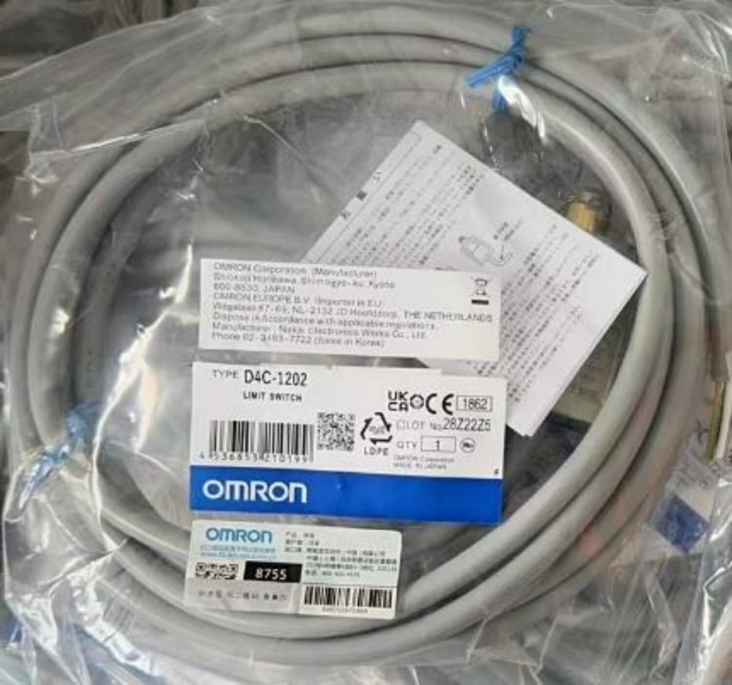 Rakuten - 新品★東京発★適格請求★税込 10個入りセット OMRON オムロンD4C-1202 用リミットスイッチ ★6ヶ月保証