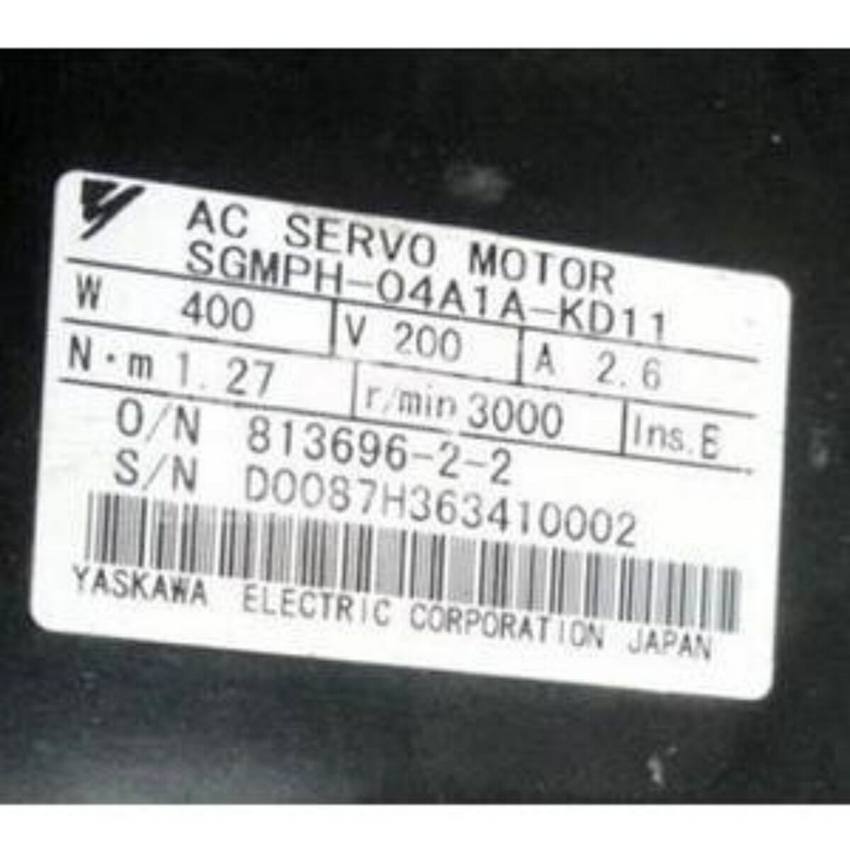 Rakuten - 新品★東京発★適格請求★税込 YASKAWA/安川電機 サーボモータ SGMPH-04A1A-KD11★6ヶ月保証