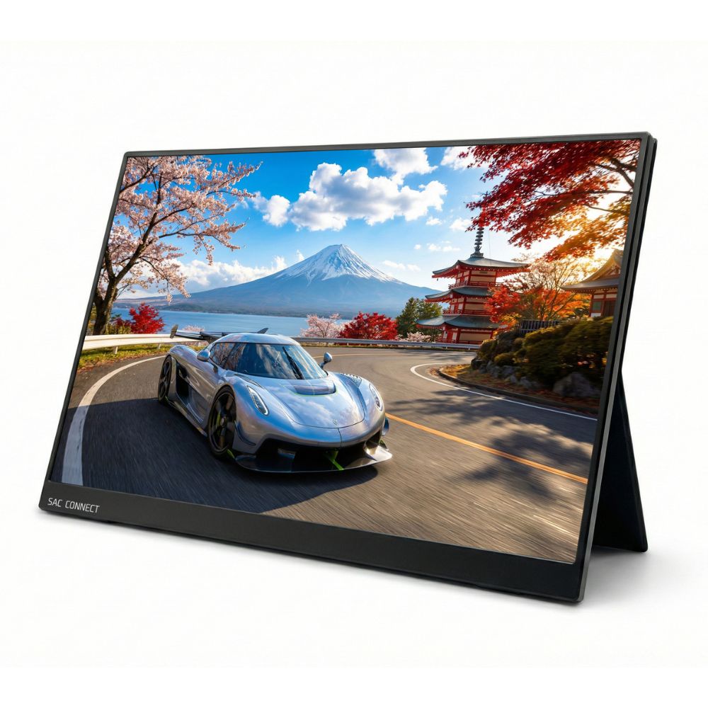 SAC CONNECT ポータブル LCD モニター SPMWUXGA160 ( 16型 WUXGA 非光沢 IPS Mini HDMI USB Type-C 内臓スピーカー カバー付 )