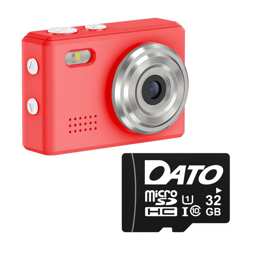※一部スマートフォンについては、 ご利用前に下記の通りmicroSDカードのフォーマットが必要になる場合がございます。 (1)miniカメラにmicroSDカードを挿入した状態でスマートフォンに接続 (2)スマートフォンの指示に従いフォーマットを行う (3)miniカメラをスマートフォンから取り外す ※AndroidOSのみ対応 ※全てのスマートフォンに対応しているわけではございません。予めご了承ください。 【保証】 新品メーカー保証：1年 ※初期不良も含めお困りの際は株式会社SACお問い合わせ窓口までご相談ください 【商品説明】 ・miniカメラとmicroSDカード(32GB)のセットです 　届いたその日から撮影が可能 ・手のひらサイズで持ち運びに便利 ・プレゼントやガジェット好きな方への贈り物にもおすすめ ・選べる6種のフィルター、レトロモード撮影が可能 ・0.96インチ 液晶画面搭載 ・USB Type-C アダプター付属 　撮った動画、画像を簡単にスマートフォンに転送可能 　※Android OSのみ対応 【商品詳細】 イメージセンサー：1/4型 CMOSセンサー 有効画素数：約100万画素 レンズ：F2.4　f=4.8mm フォーカス：固定焦点 撮影距離：約0.3m～∞ 写真解像度：1280×720 動画解像度：1280×720 / 30fps フォーマット：画像:JPEG、動画:AVI コーデック：動画:MJPEG、音声:PCM 記録メディア：microSD カード (最大128GBまで対応、Class10以上対応) インターフェイス：USB2.0 Type-C (充電、PCに出力用) 撮影時間：約70分 充電時間：約150分 寸法：42.4×28.7×19.25mm 重量：約18g 同梱物：USBケーブル ×1、ストラップ ×1、キーリング ×1、USB Type-Cアダプター ×1、マニュアル兼保証書 ×1、micro SDカード ×1 【microSDカード詳細】 製品：microSDカード メーカー：DATO 型番：DTTF032GUIC10 記録容量：32GB スピードクラス：UHS-I / U1 / Class10 最大読取り速度：80MB/s 最大書込み速度：10MB/s メーカーサイトもご確認ください