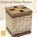 楽天バリ雑貨ココバリ（アジアン雑貨）Natural Asian Series Toothbrush stand （歯ブラシスタンド）0 ナチュラルホワイト 【 おしゃれ 歯ブラシホルダー 歯ブラシ立て 木製 バリ アジアン 雑貨 リゾート ホテル バリ風 高級感 モダン 】