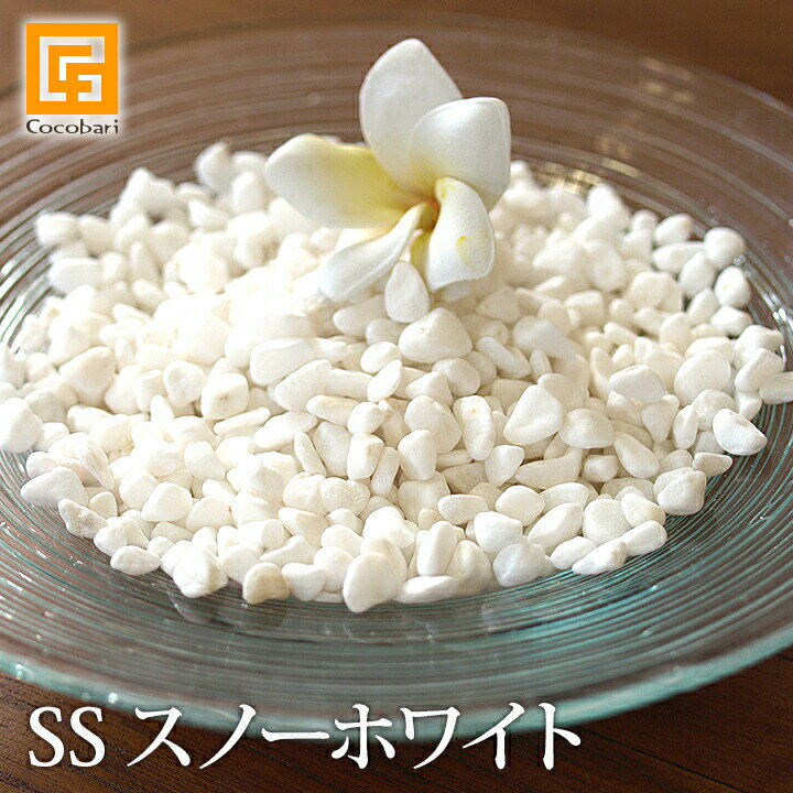 ナチュラルストーン SS スノーホワイト 【 化粧石 飾り石 観葉植物 マルチング 装飾用 化粧砂利 アジアン 雑貨 バリ雑貨 バリ風 小物 バリ 雑貨 白い石 白色 小粒 小石 土隠し 】《メール便対…